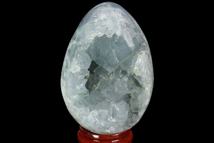 Crystal Filled Celestine (Celestite) Egg Geode - Madagascar #98787